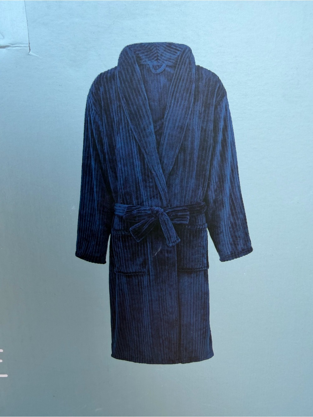 New In Box Wayland Square Ultra Soft Luxury Bathrobe Blue One Size